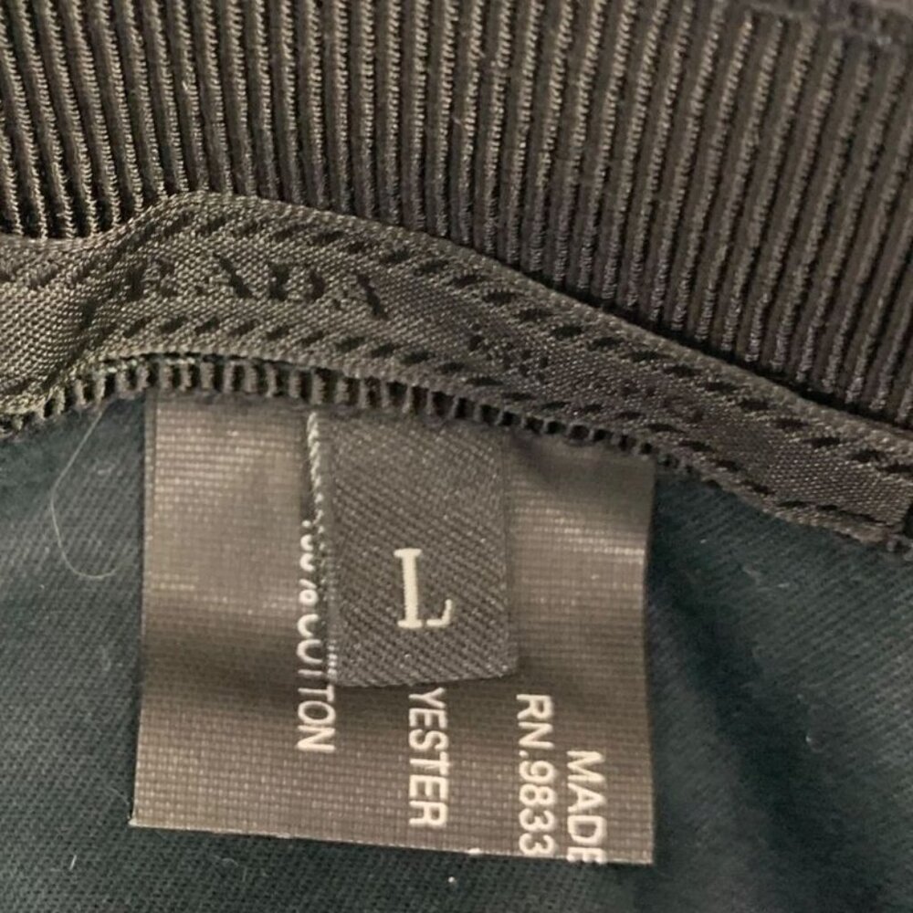 Prada Cap Nylon Logo Baseball Cap 2 Hc274 Size L Black and Green 0864 - Picture 9 of 10